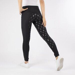 Womens Horze Leah Full Grip Riding Tights Black size 24